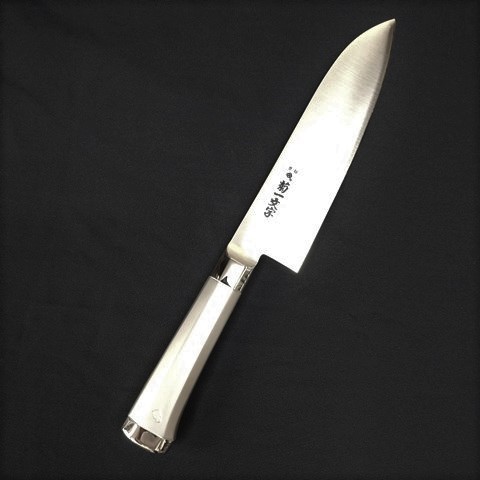 Photo1: Metal Handle  Santoku